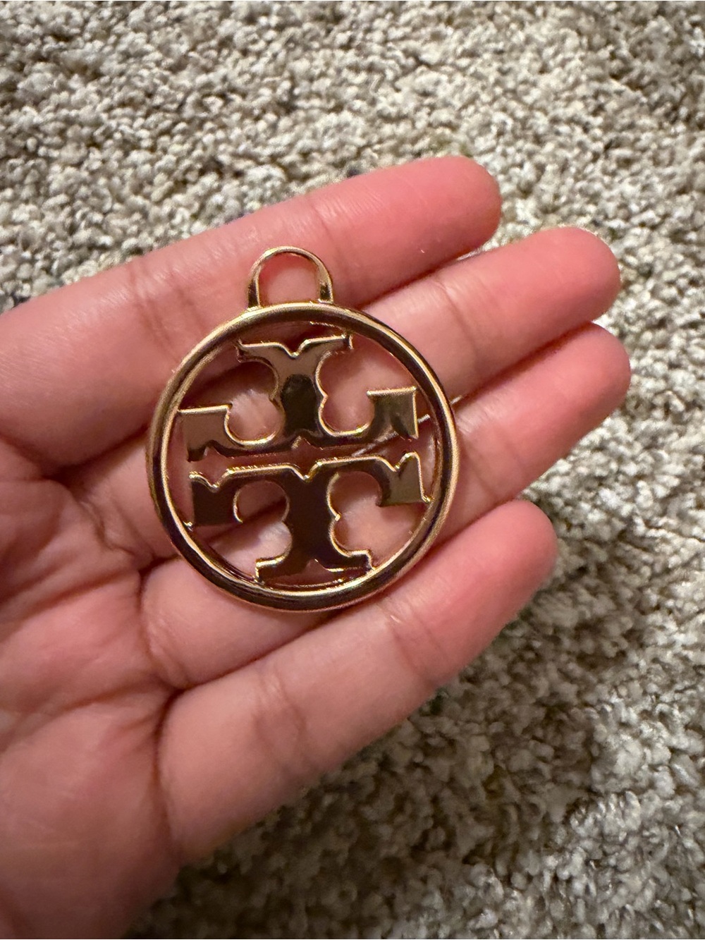 Tory Burch Metallic Gold-Tone Logo Accent Charm